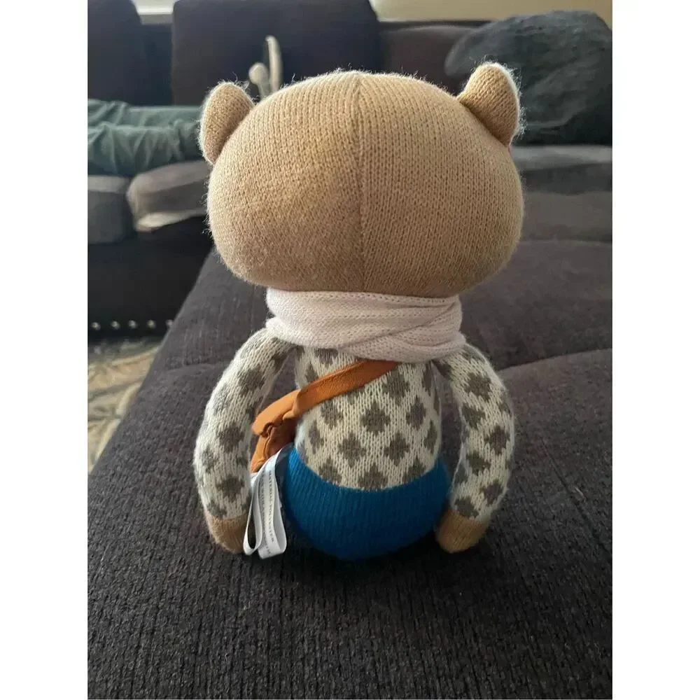 The Peanutshell Multicolor Charlie the Bear Plush Knit Glasses Stuffed Animal